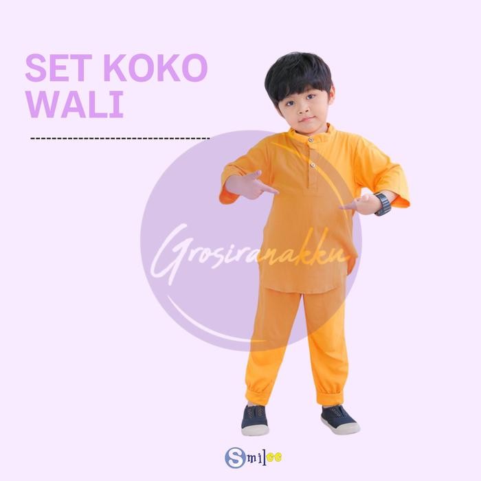 

Terlaris Setelan Koko Anak Kaos Wali Warna Kunyit Size 1-5Thn Baju Celana Muslim Katun
