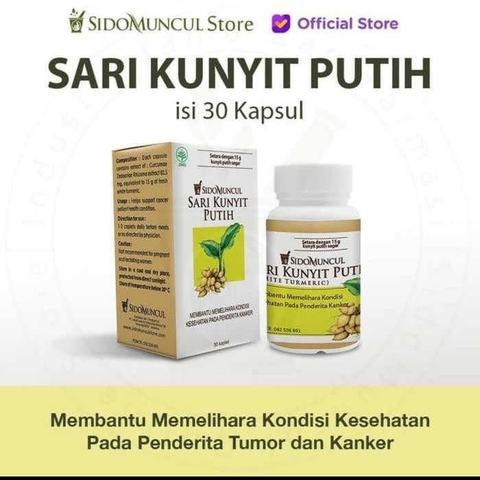 

Terlaris Sidomuncul Sari Kunyit Putih Isi 30 Kapsul