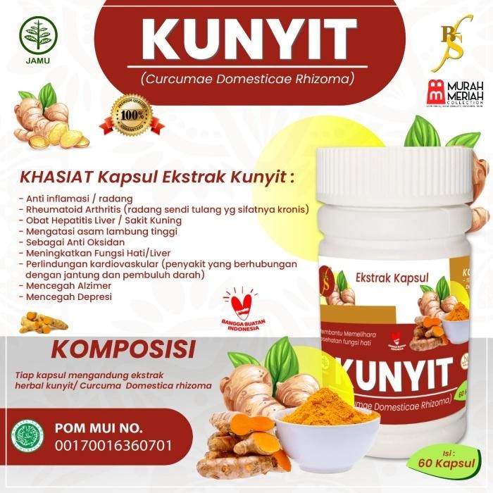 

Terlaris Kapsul Ekstrak Kunyit Bfs Isi 60 Kapsul