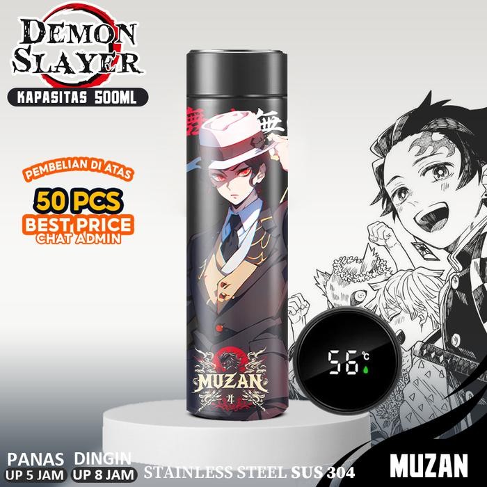 ID CUSTOM TUMBLER ANIME DEMON SLAYER AIR MINUM - THERMOS UNIK KADO - BOTOL MINUM SOUVENIR ULANG