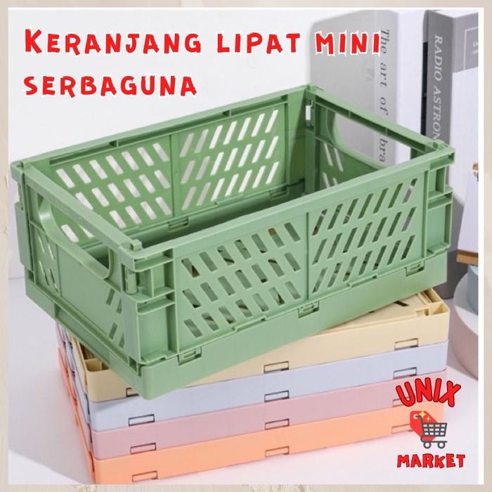 

KERANJANG LIPAT SERBAGUNA / RAK KOTAK LIPAT PENYIMPANAN MULTIFUNGSI / BOX PENYIMPANAN ATK MAKE UP