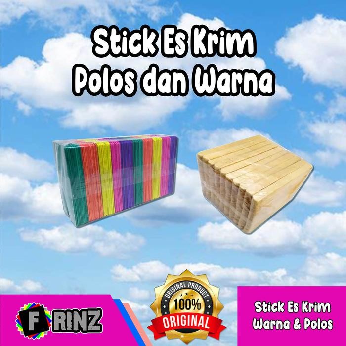 

ATK ~ Stick Es Krim / Stik Prakarya Polos dan Warna isi 50