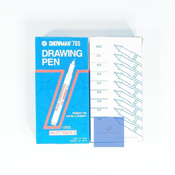 

GROSIR!!! Drawing Pen Snowman 700 Hitam 0.3 ATK