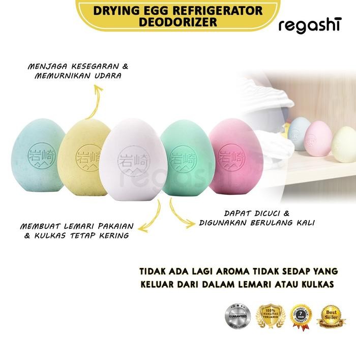 Regashi Penghilang Bau Kulkas Bentuk Telur Anti Bakteri Lemari Baju Lemari Sepatu Drying Egg