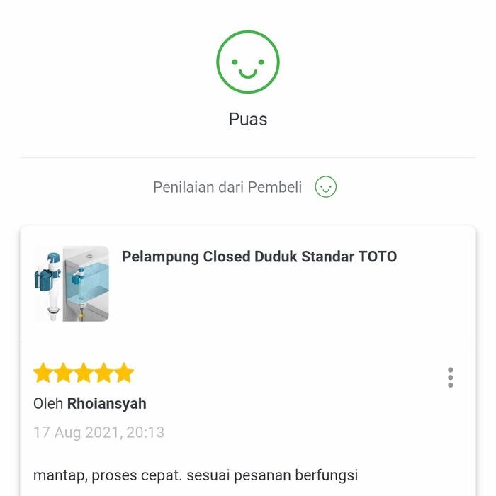 Pelampung Closed Duduk Standar Toto