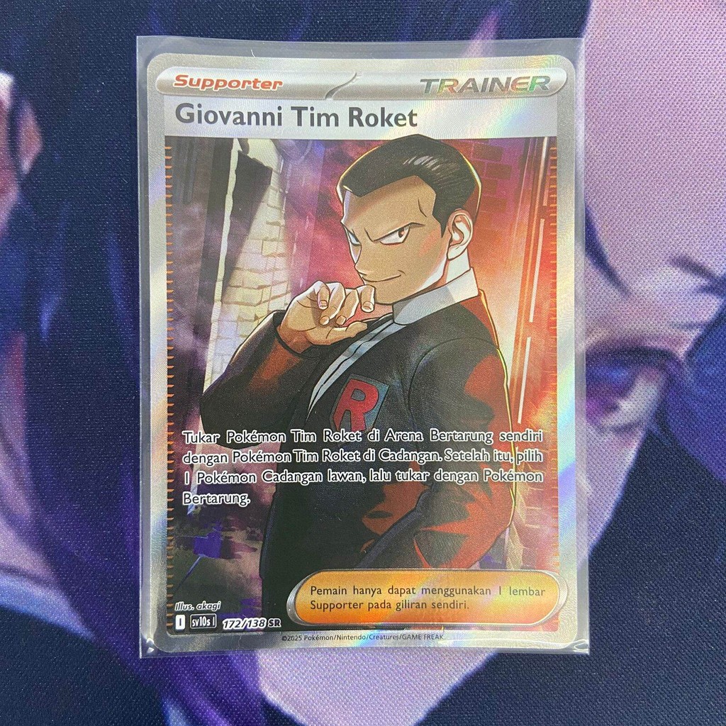 pokemon (ID) giovanni tim roket - SV10s 172/138 - SR