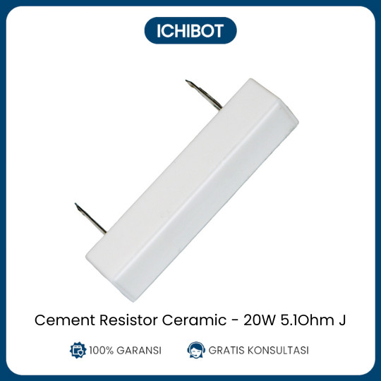 Cement Resistor Ceramic - 20W 5.1 Ohm J