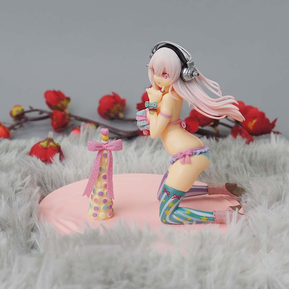 15Cm Swiming Super Sonico Supersonico Suupaa Soniko Bikini Japanese Pvc Action Figure Toy Anime