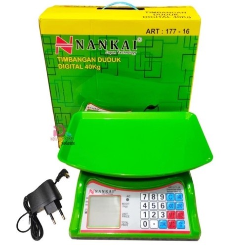 Nankai Timbangan Duduk Digital 40kg Body PVC Timbangan Duduk Digital NANKAI 40Kg Timbangan ACS
