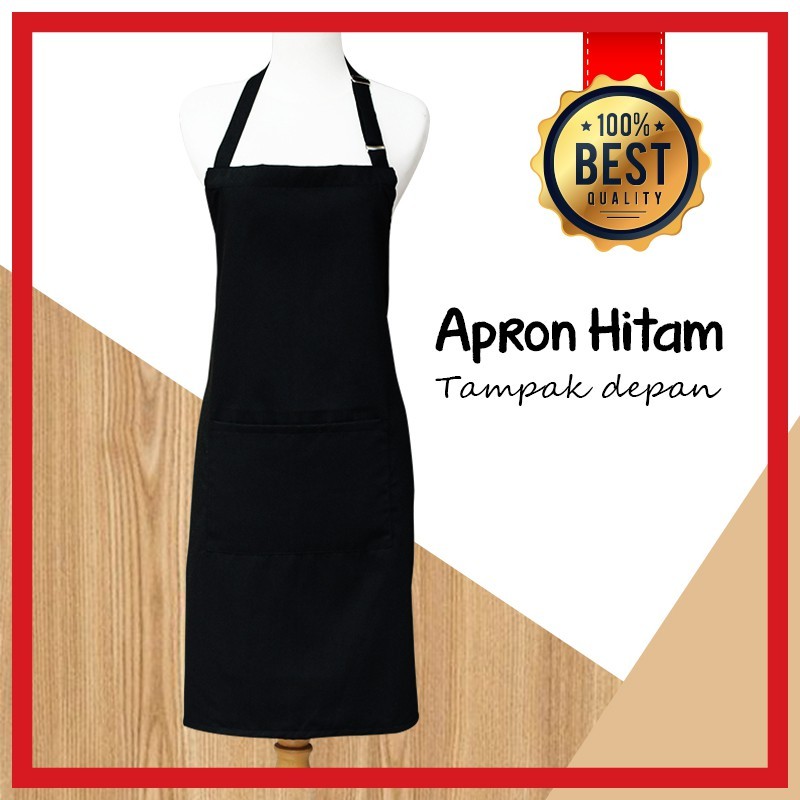 Apron/celemek hitam polos WE