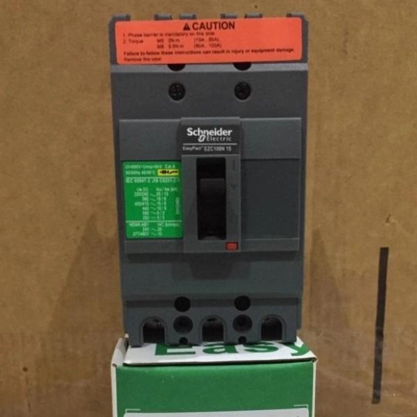 TERBARU MCCB EZC100N 100A 3P SCHNEIDER