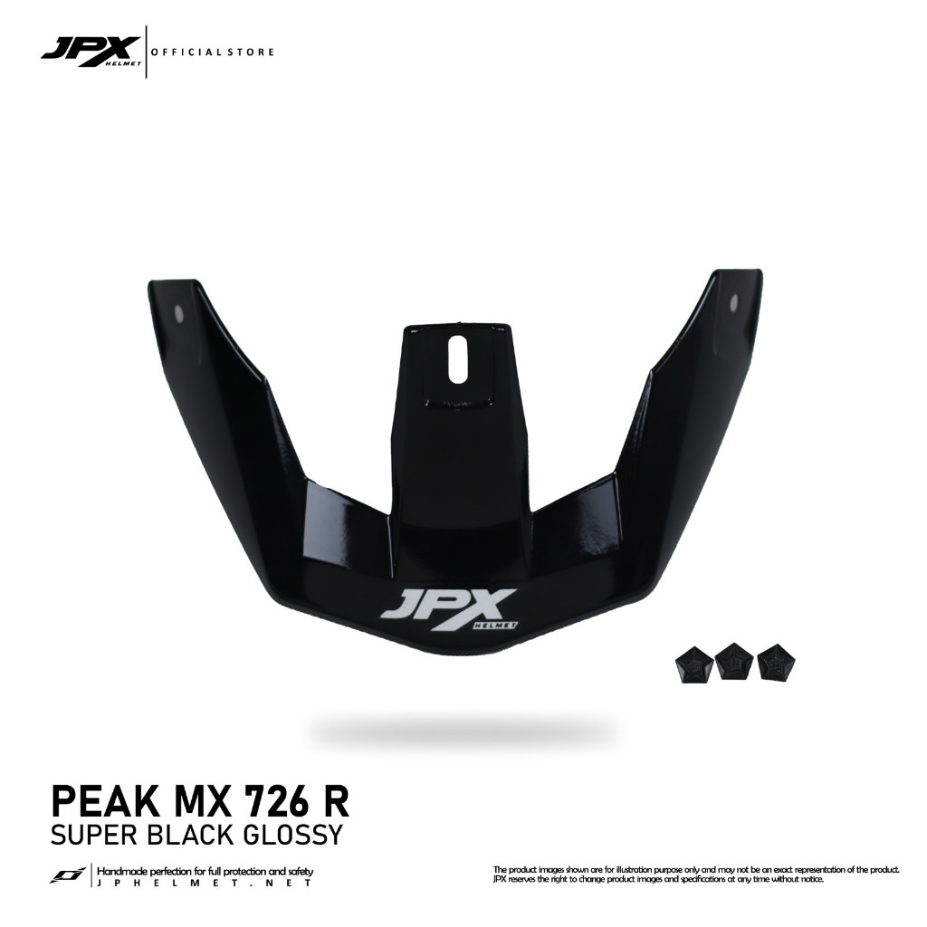 Topi Helm ( PEAK) JPX Parts Helmet Peak JPX MX-726R+Baut