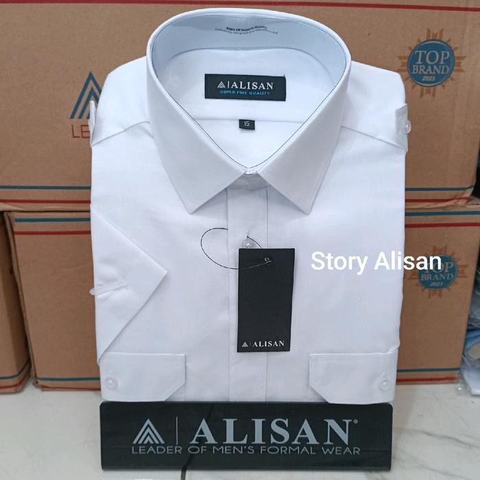 TERBARU ALISAN OXFORD Putih Pangkat Pilot Reguler Lengan Panjang / Pendek