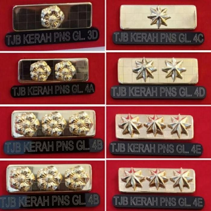 PROMO Terbaik TANJAB TANDA JABATAN KERAH PNS ASN ESELON 3D 4A 4B 4C 4D 4E MAGNET