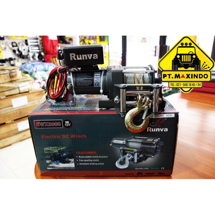 Paling Murah Runva Dc Electric Winch Ewx-2000 (900 Kg) Untuk Di Motor Atv
