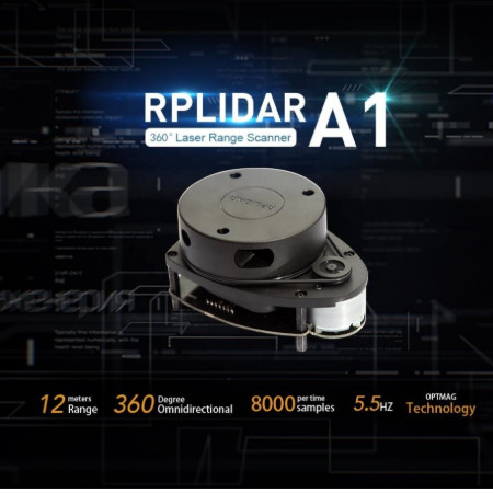 

12meters radius lidar sensor scanner Slamtec RPLIDAR A1M8 360 degree 2D laser scanner for robot navigation and Localization