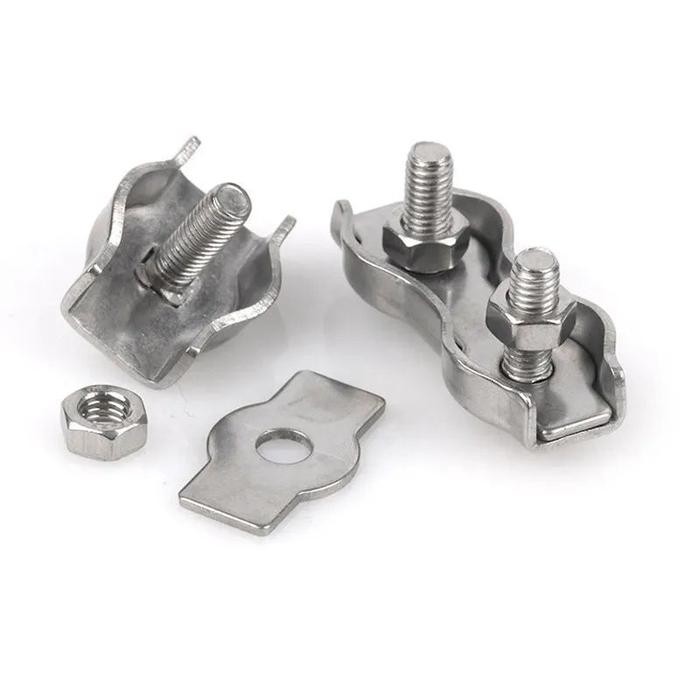 10Pcs/Set Klem Seling Stainless Ss 304 2-3Mm / Klem Tali Kawat Klem Sling Seling Baja/Klem Sling