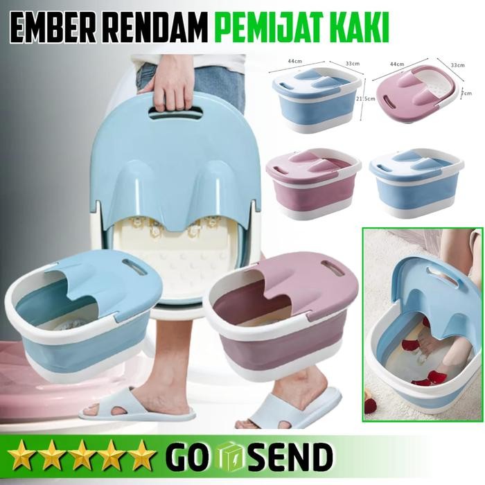 Ember Kaki Lipat Baskom Bak Rendam Kaki Manicure Spa Pemijat Kaki Terlaris