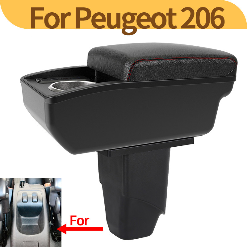For PEUGEOT 206 Armrest Box For Peugeot 206 cc Cabrio Car Armrest Storage Box Interior Dedicated Ret