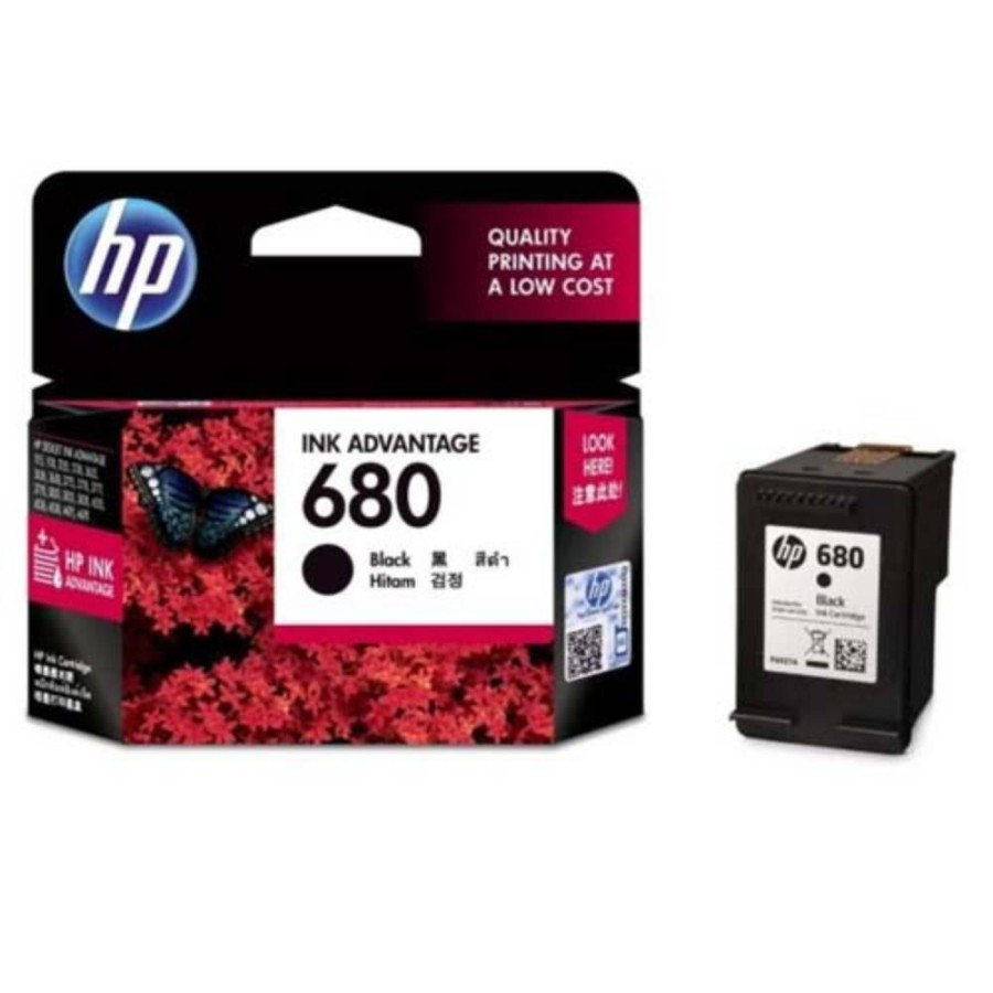HP 680 Black Tinta Printer Hitam Ink DeskJet 2135 2677 5276 AGP