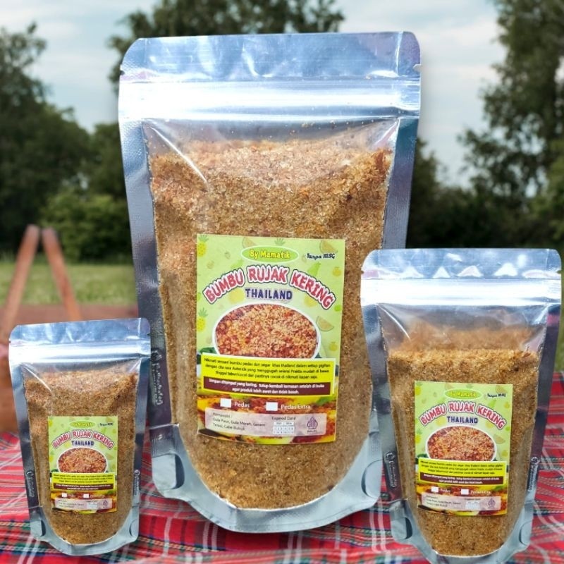 

Konter Makanan 2Pcs Bumbu Rujak Bangkok Kering Pedas & Extra Pedas Manis / Sambal Tabur Buah Jambu