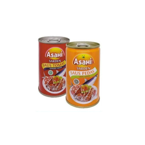 

Konter Makanan Sarden Asahi Saus Pedas/ Tomat 425Gr