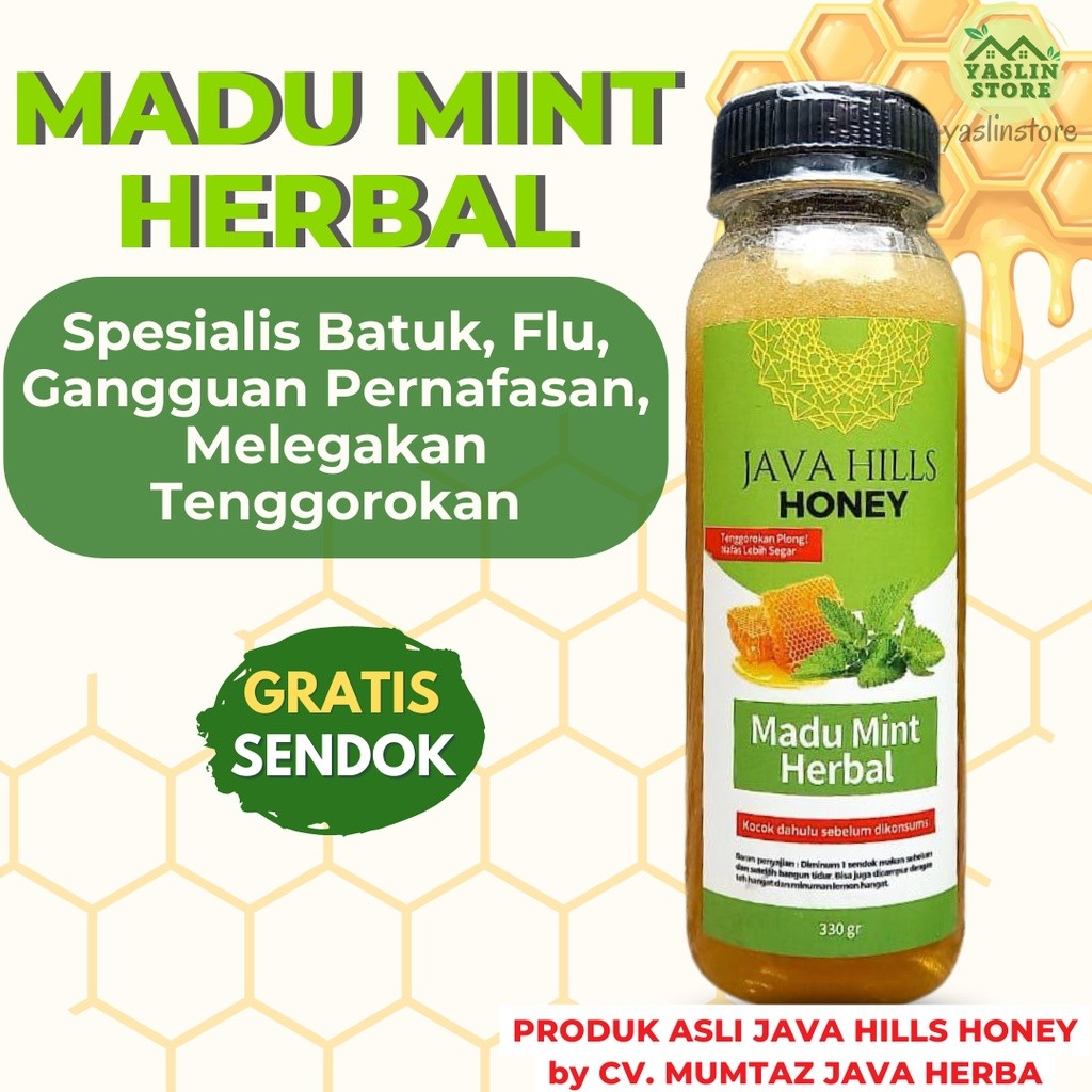 

Konter Makanan Madu Mint Herbal Batuk Asma Java Hills Honey 320Gr 650Gr