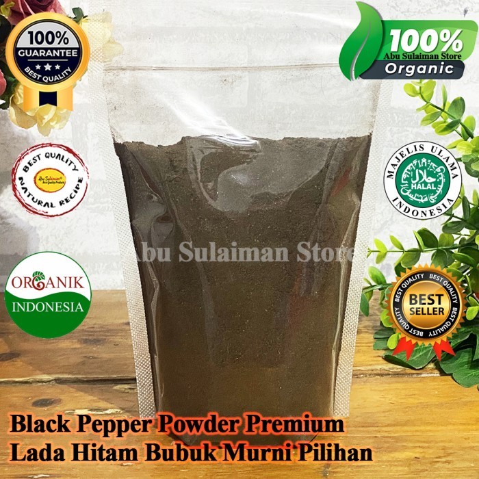 

Konter Makanan Lada Hitam Bubuk Murni 100 Gr / Pure Black Pepper Powder 100 Gram