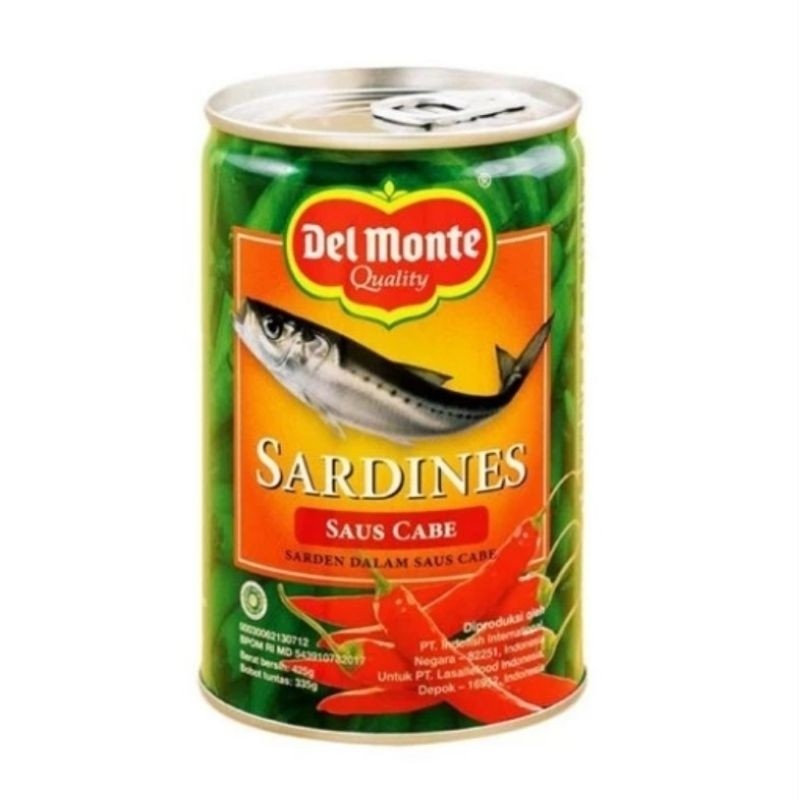 

Konter Makanan Del Monte Sarden Saus Cabe 425 Gr
