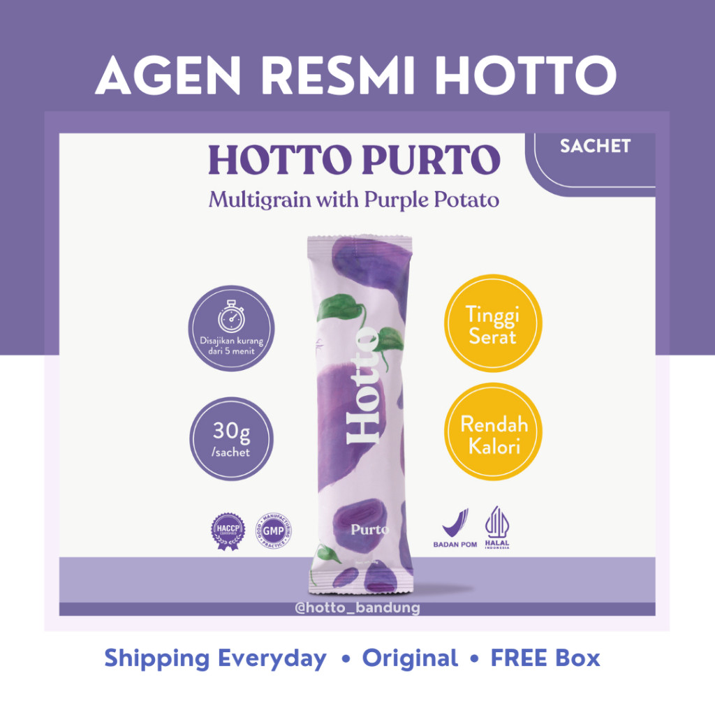 

Sensasi Lezat Hotto Purto Superfood Multigrain Purple Potato Ubi Ungu An Sachet