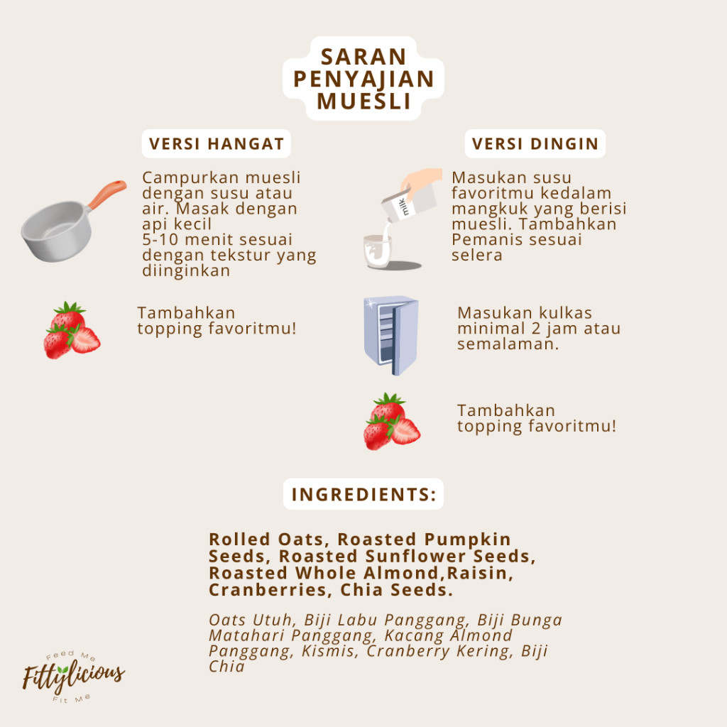 

Sensasi Lezat Fittylicious Premium Muesli 1 Kg