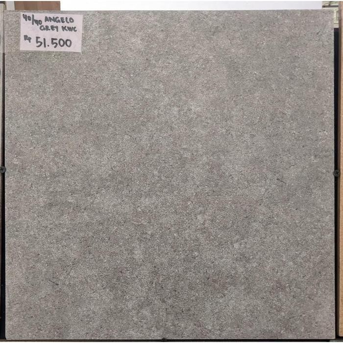 Keramik Lantai 40X40 Angelo Grey Kw C Asia Tile // Keramik Lantai Kasar // Keramik Kamar Mandi