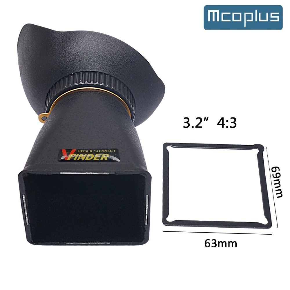 Mcoplus Camera Viewfinder 3.2'' 4:3 3.0X LCD Magnifier Viewfinder for