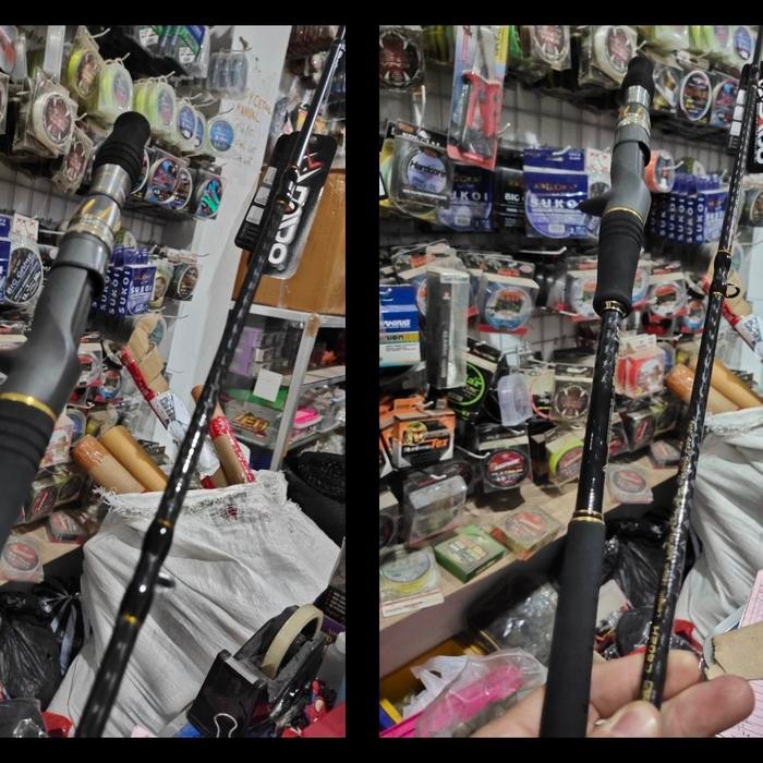 joran pancing jigging daido trisula terror 602 180 solid carbon OH BC