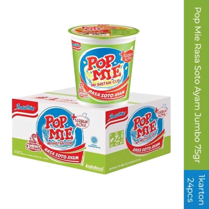 

Sale Terbatas Pop Mie Jumbo 75Gr 1 Dus 24 Pcs