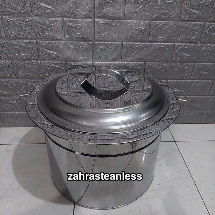 

Diskon Dandang Mie Ayam 4 Lubang/ Panci Mie Ayam Bakso Pentol/ Tong Mie 40Cm