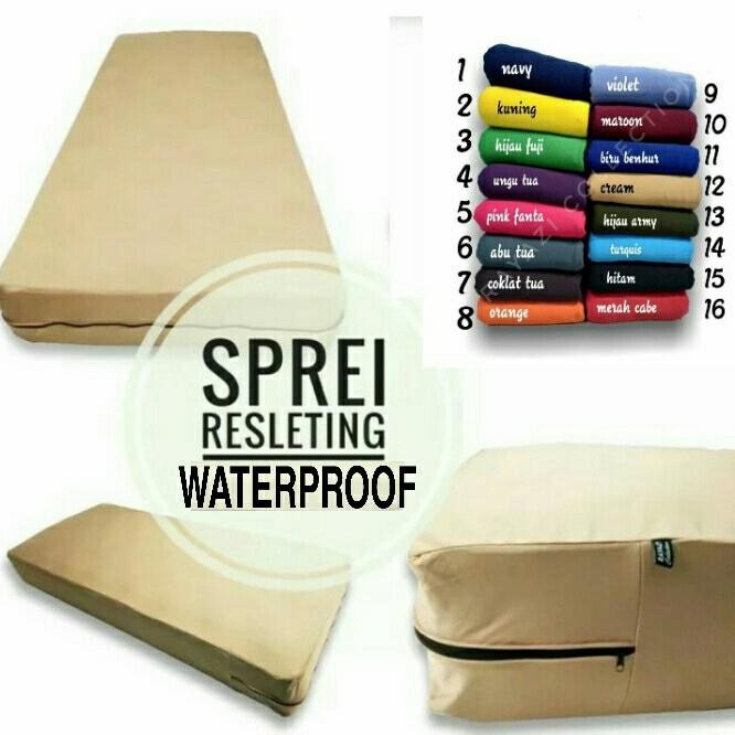 Sprei resleting waterproof polos tinggi 15