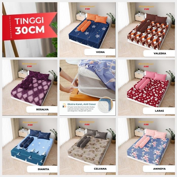 KINTAKUN D'LUXE Sprei Tinggi 30 cm Uk.180 x 200 ( KING )