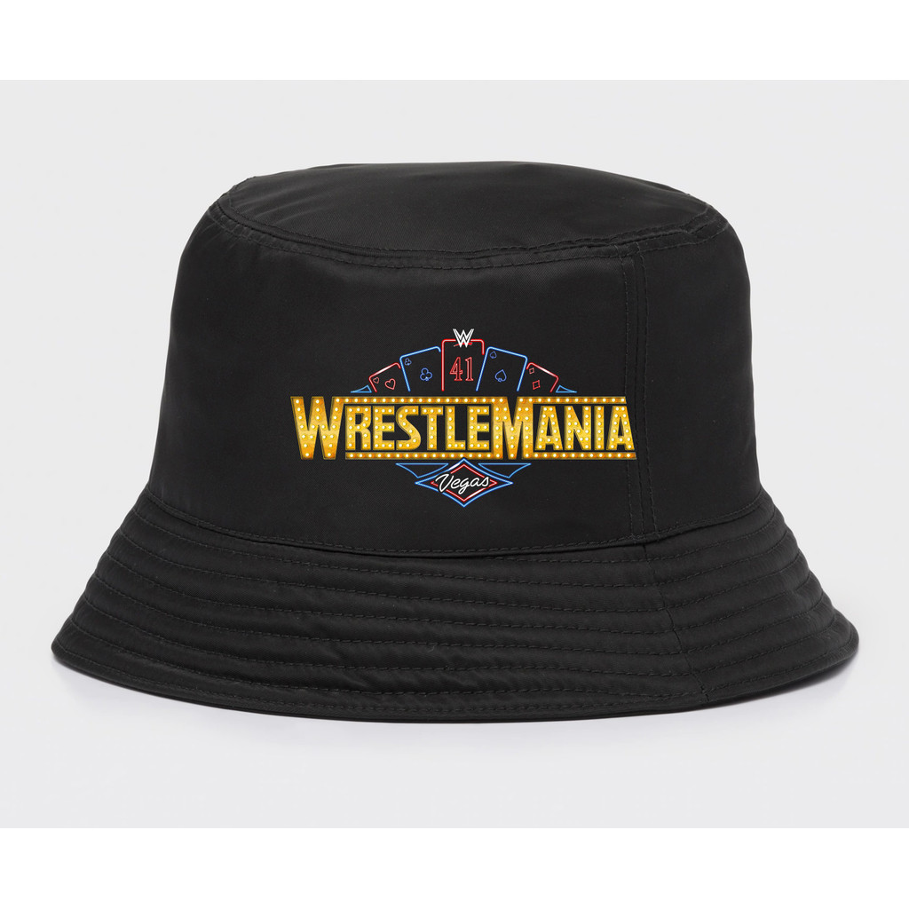 Topi Bucket WrestleMania Wrestle Mania Vegas 41 Logo WWE