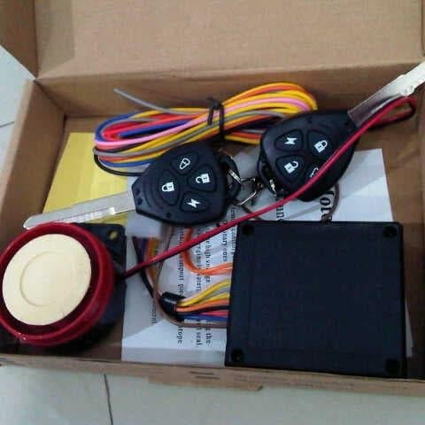 Alarm Motor + Remot Model Kunci Mobil, Alarm Remot Motor Alarm Motor