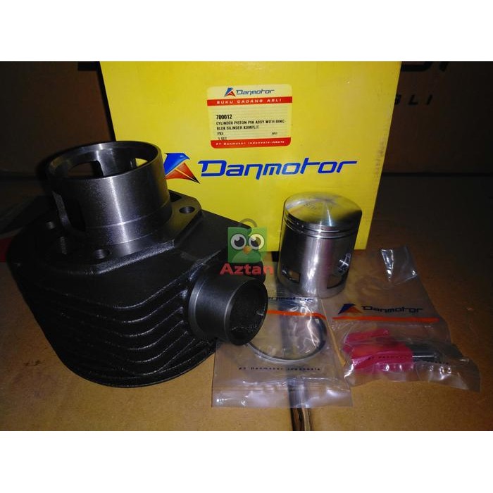 Cylinder Blok Seher Komplit Vespa PXE Excel Lubang 3 Danmotor Original