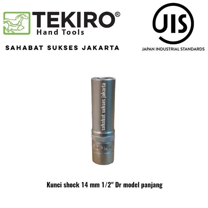 New TEKIRO mata kunci sock deep wall 14 mm / mata kunci shock panjang