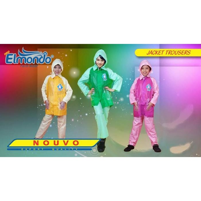 jas hujan anak setelan type nuovo merk elmondo