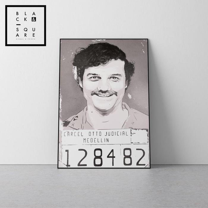 Pablo Escobar - Narcos Series Premium Poster + Borderless Frame A2