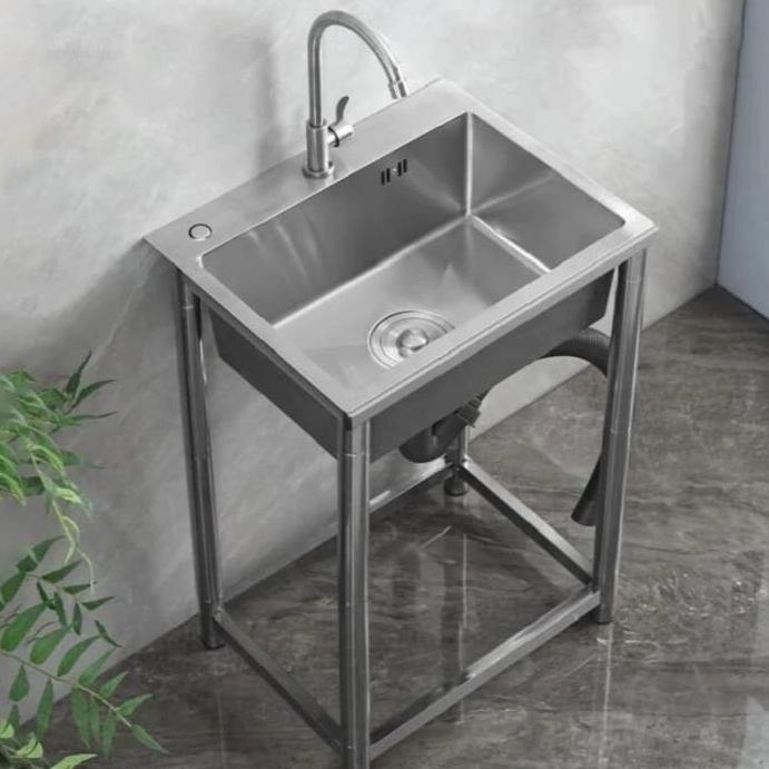 BAK CUCI PIRING PORTABLE 5243/KITCHEN SINK PORTABLE STAINLESS/BAK CUCI PIRING+KAKI