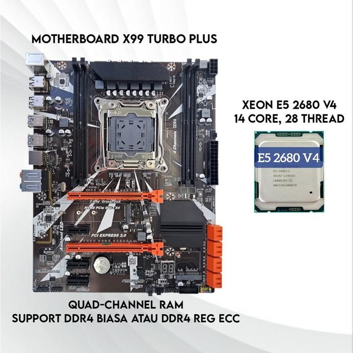 BUNDLE MOTHERBOARD X99 + XEON E5 V3/V4 (SETARA RYZEN 5 3600/I7 8700K) + RAM DDR4 GRATIS ONGKIR
