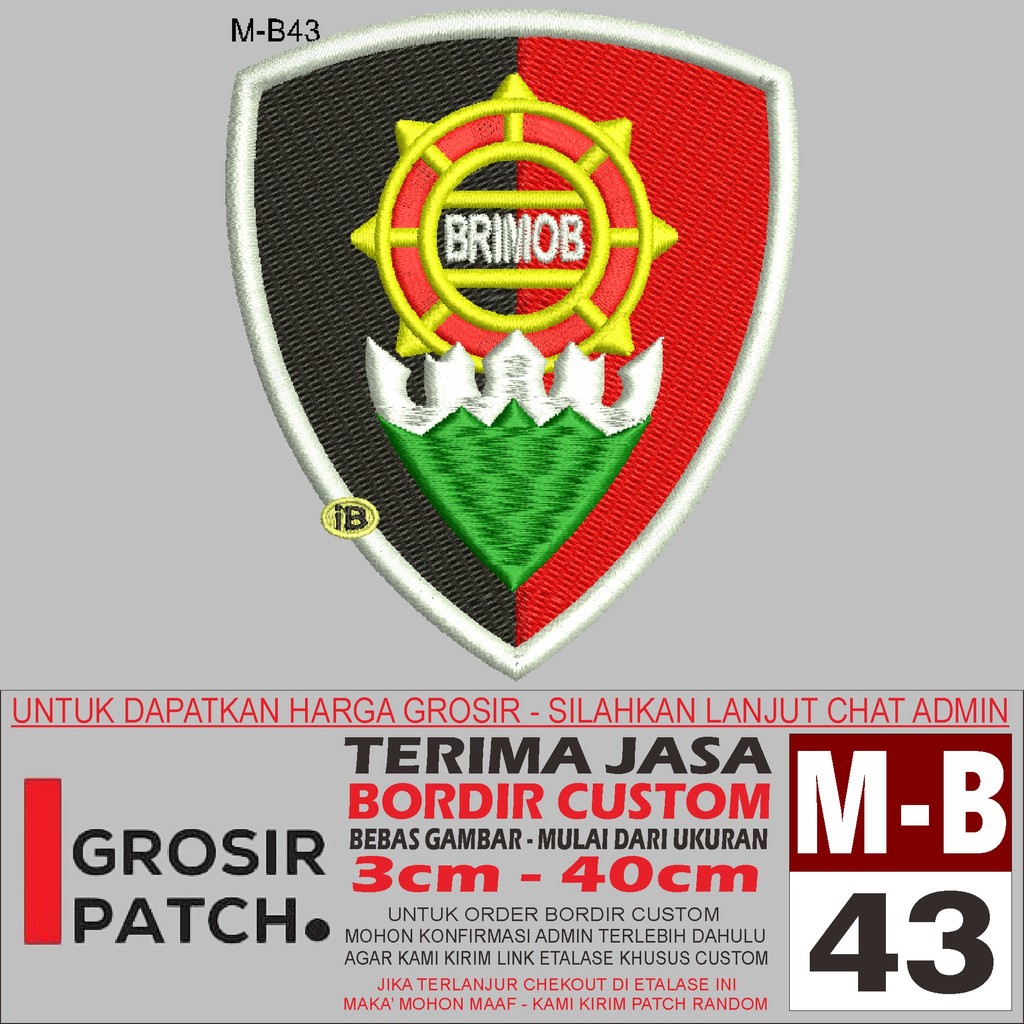 MB PATCH BORDIR M-B43 LOGO BRIMOB AKSESORIS/EMBROIDERY