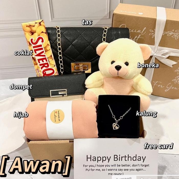 

(H.Tas) Kado Hijab Ulang Tahun Cewek Hampers Wanita Birthday Gift Box Hadiah Wisuda Pernikahan