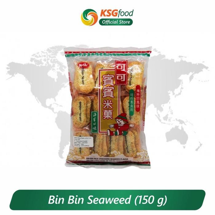 

BIN BIN SEAWEED Rice Crackers 150GR New