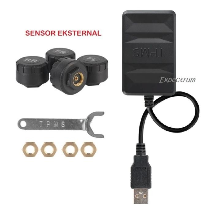 TPMS utk Headunit Android dgn 4 Sensor Sistem Alarm USB Android